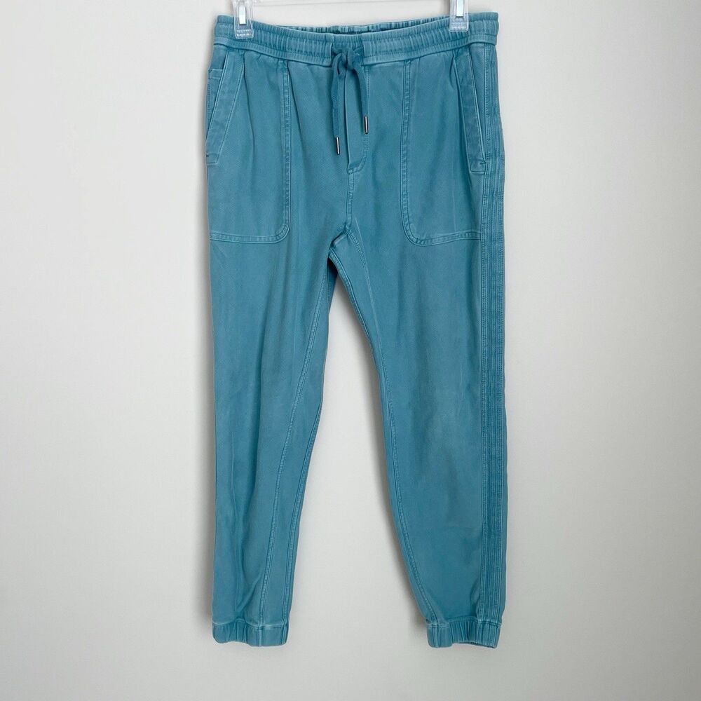 Athleta Size S Farallon Jogger Sweat Pants Blue Drawstring Waist Lounge